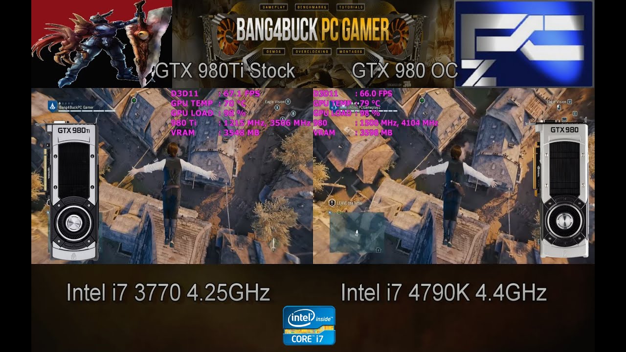 Overclocked GTX 980 VS Stock GTX 980Ti Assassin's Creed Unity Performance