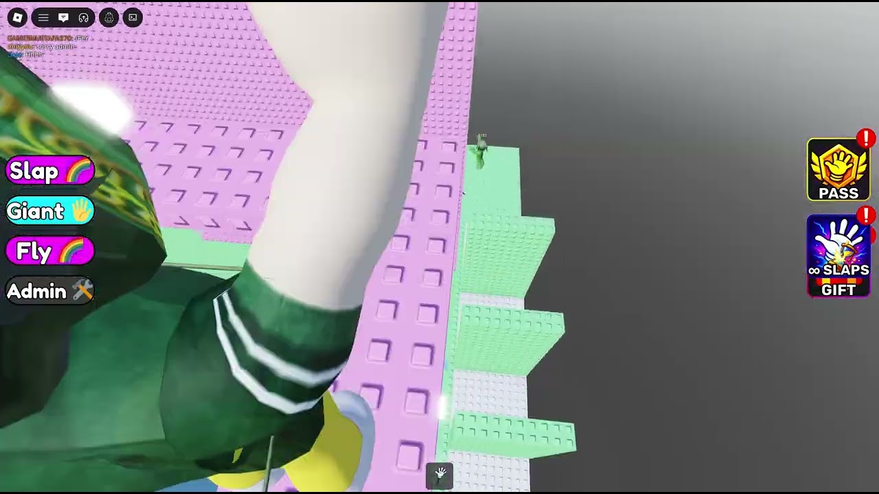 in this game you can obby and slap people