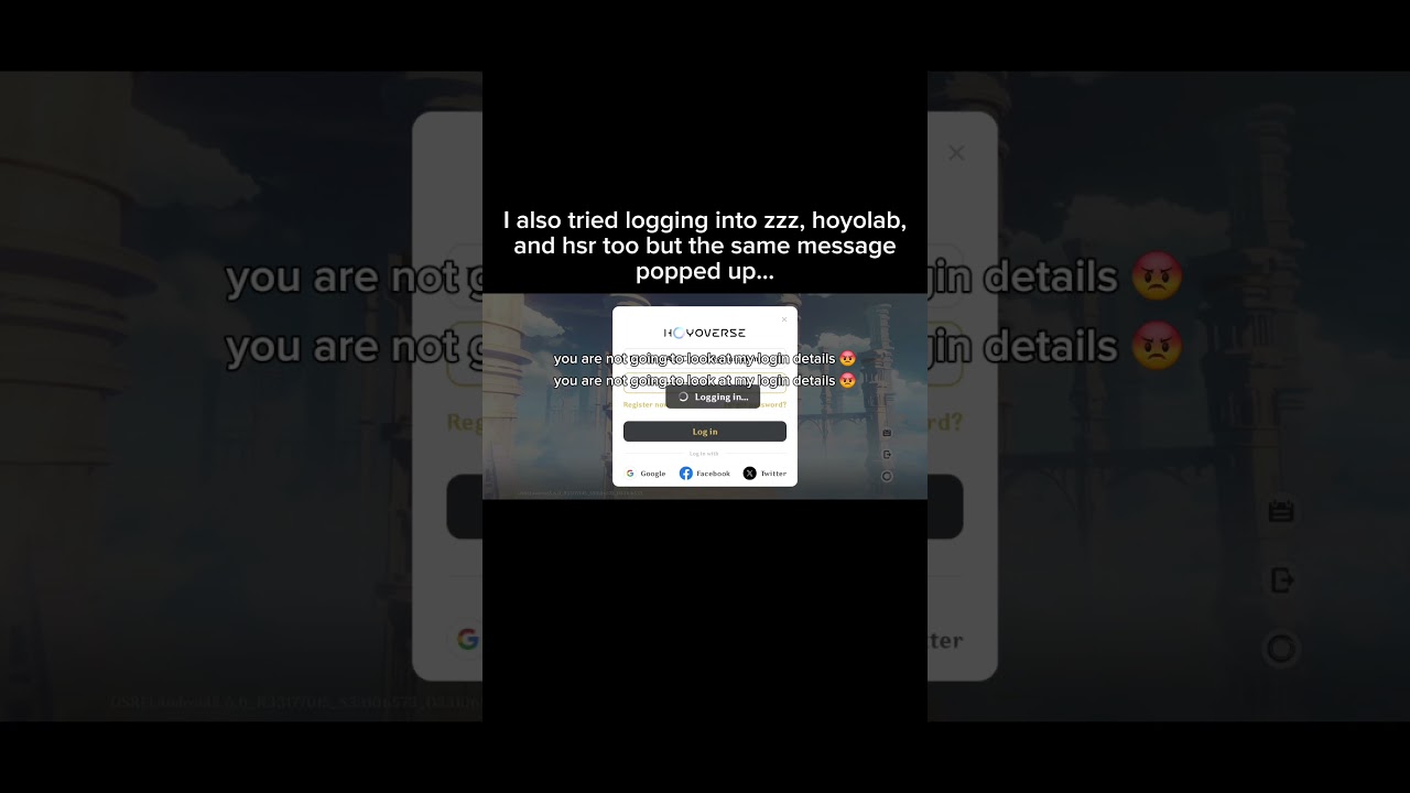 I can't login?? #genshinimpact #hoyoverse #help #hsr #zzz #login #error #issue #fyp #foryou