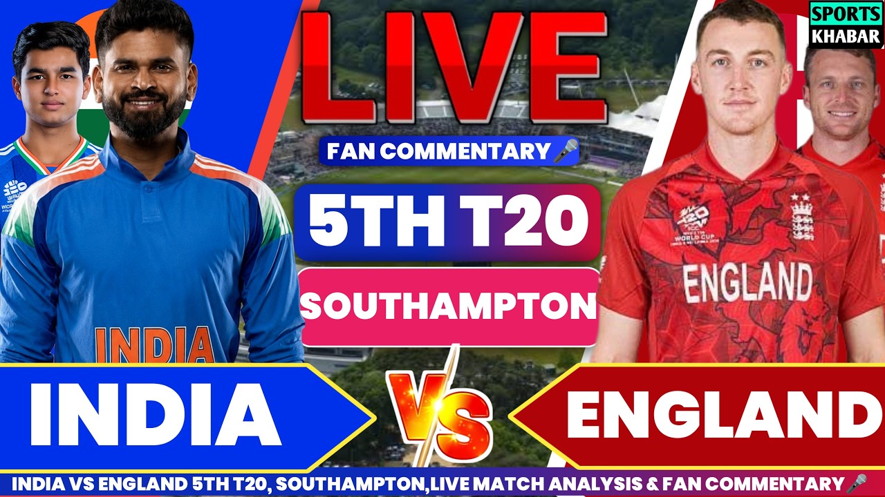 🔴Ind vs Eng 5th T20 Match 2026 | India vs England Live Cricket Score & Fan Commentary🎤