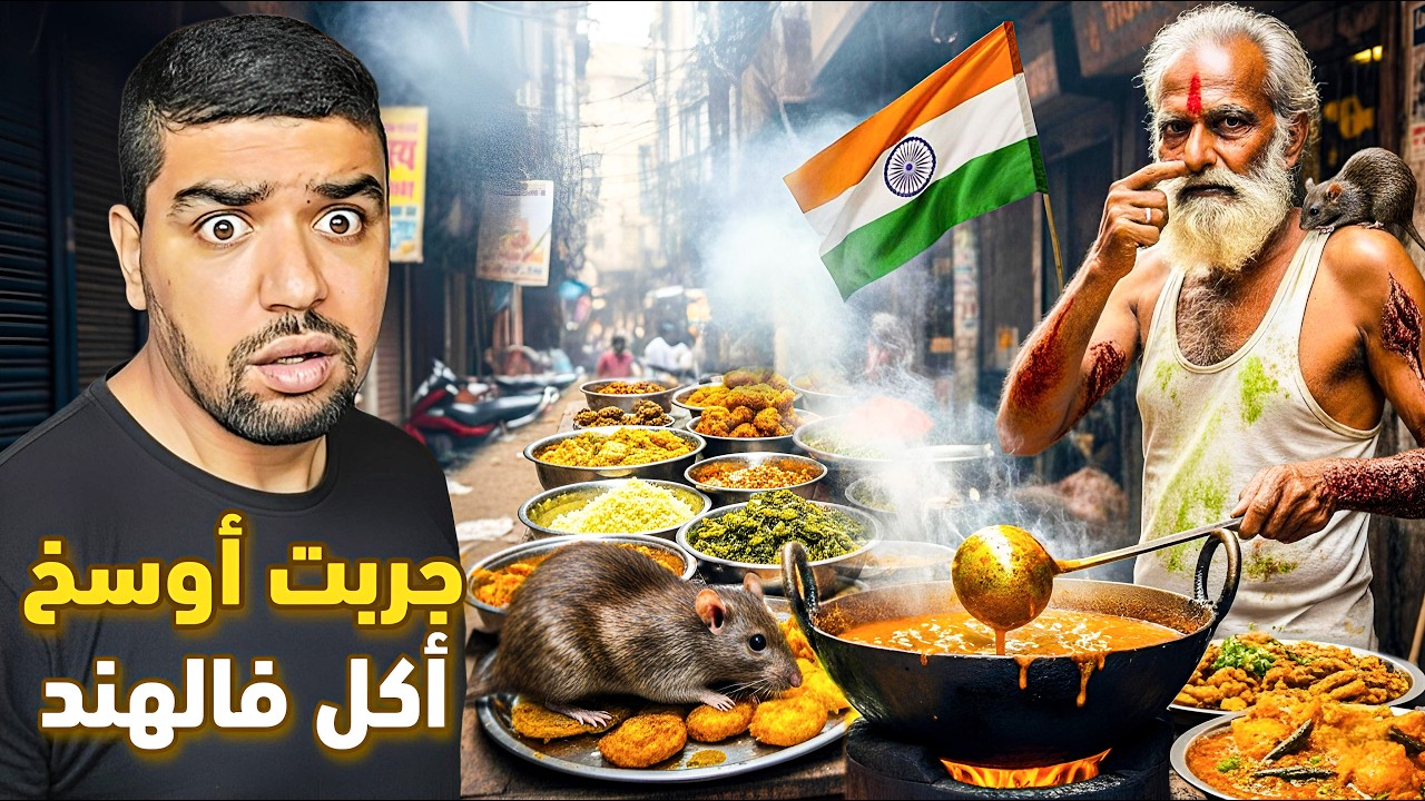 أكلت أسوأ و أغرب أكل الشوارع في الهند أكلات الموت