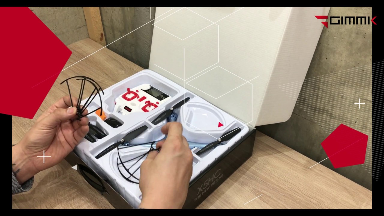 SYMA X5HC - Unboxing / kamera 2MP, 2.4GHz, funkcja zawisu, zasięg do 50m