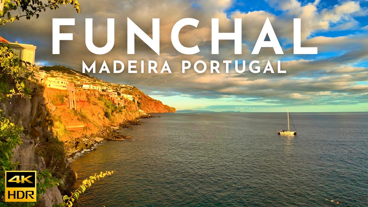 Funchal MADEIRA Walking Tour, Madeira PORTUGAL 4K HDR