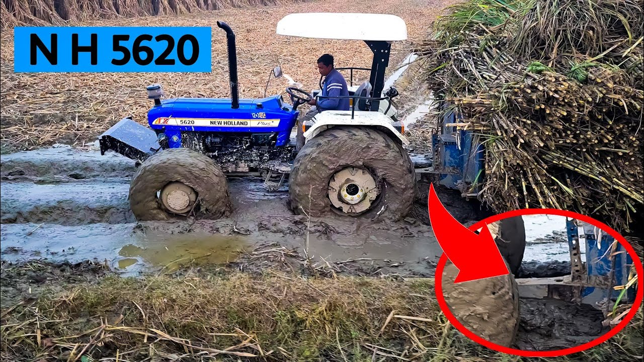 आज समझ आया खादर क्षेत्र में क्यों रखतें हैं इतने बड़े 4×4 ट्रैक्टर ?? Newholland 5620 Super 4wd ||