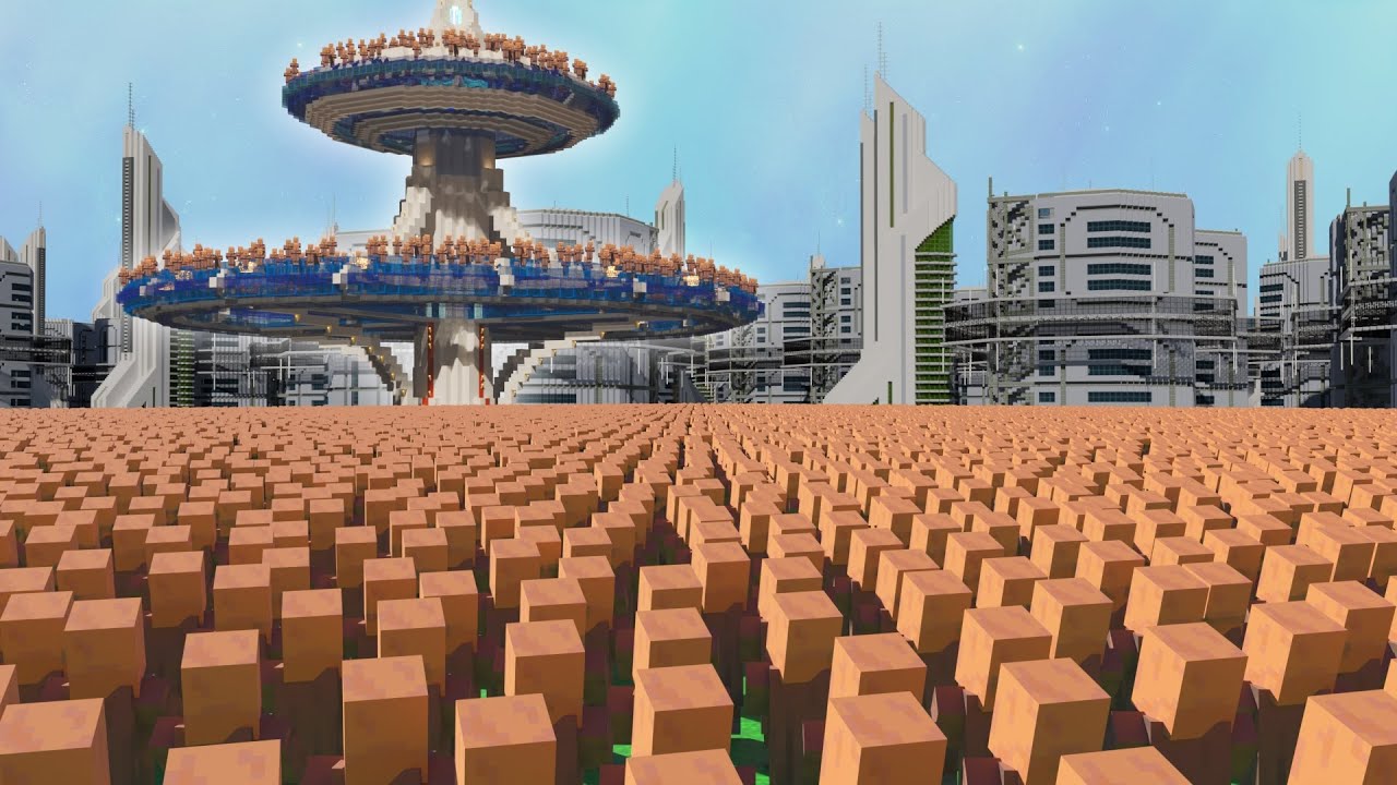 10,000 Villagers Simulate Civilization In 2050