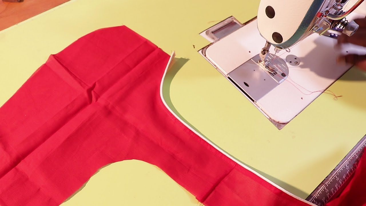 How to make thread piping in a non lining blouse