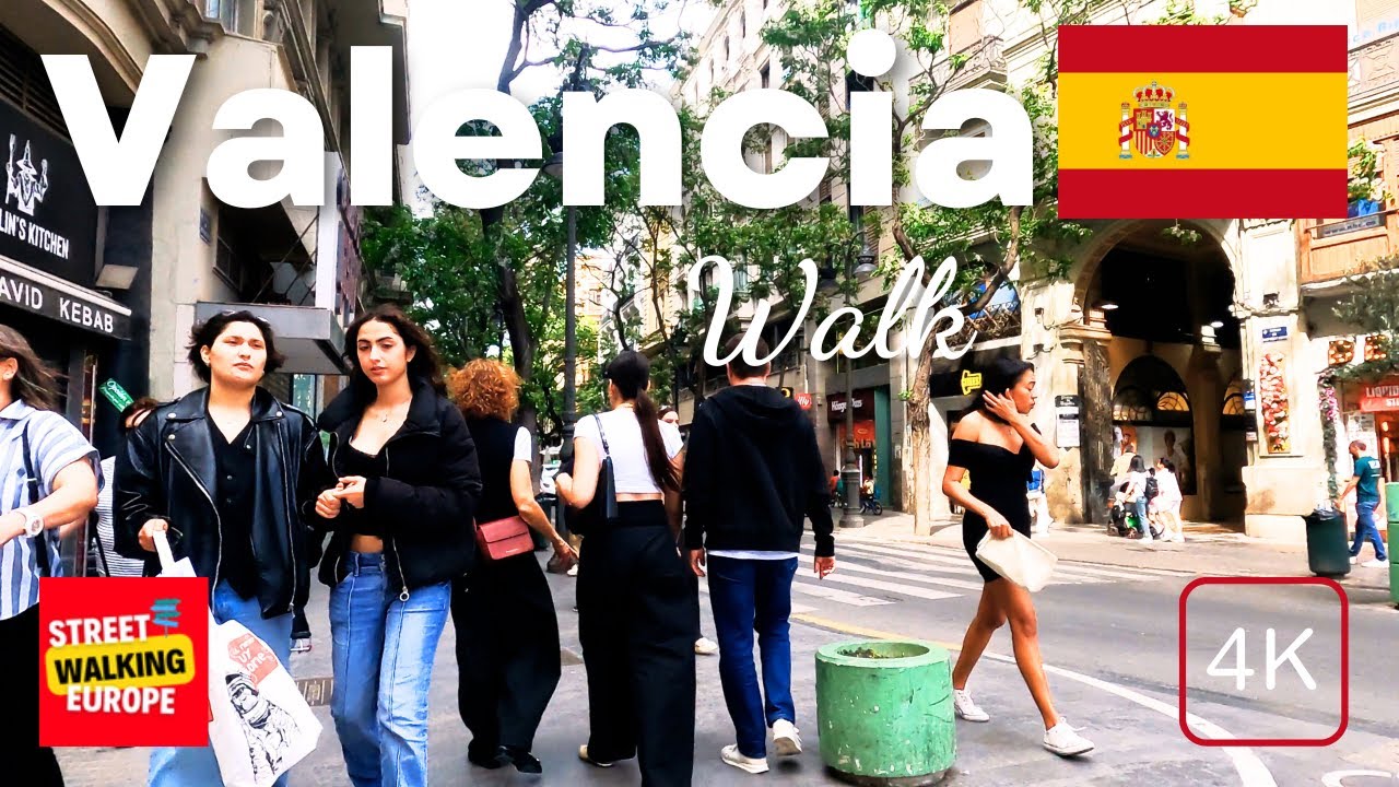 Valencia, Spain 🇪🇸 - 4K-HDR Walking Tour | City Street Walk