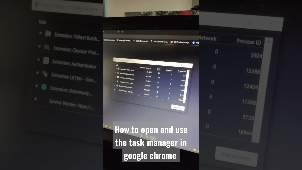 How to open and use the task manager in google chrome