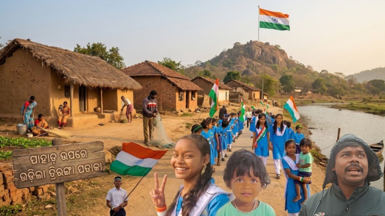 ପାହାଡ଼ ଉପରେ ଉଡ଼ିଲା ତ୍ରିରଙ୍ଗା ପତାକା 🇮🇳 Republic Day Celebration || Official Odisha Village 