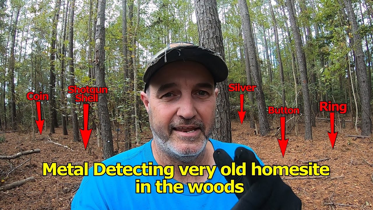 Metal Detecting very old homesite in the woods