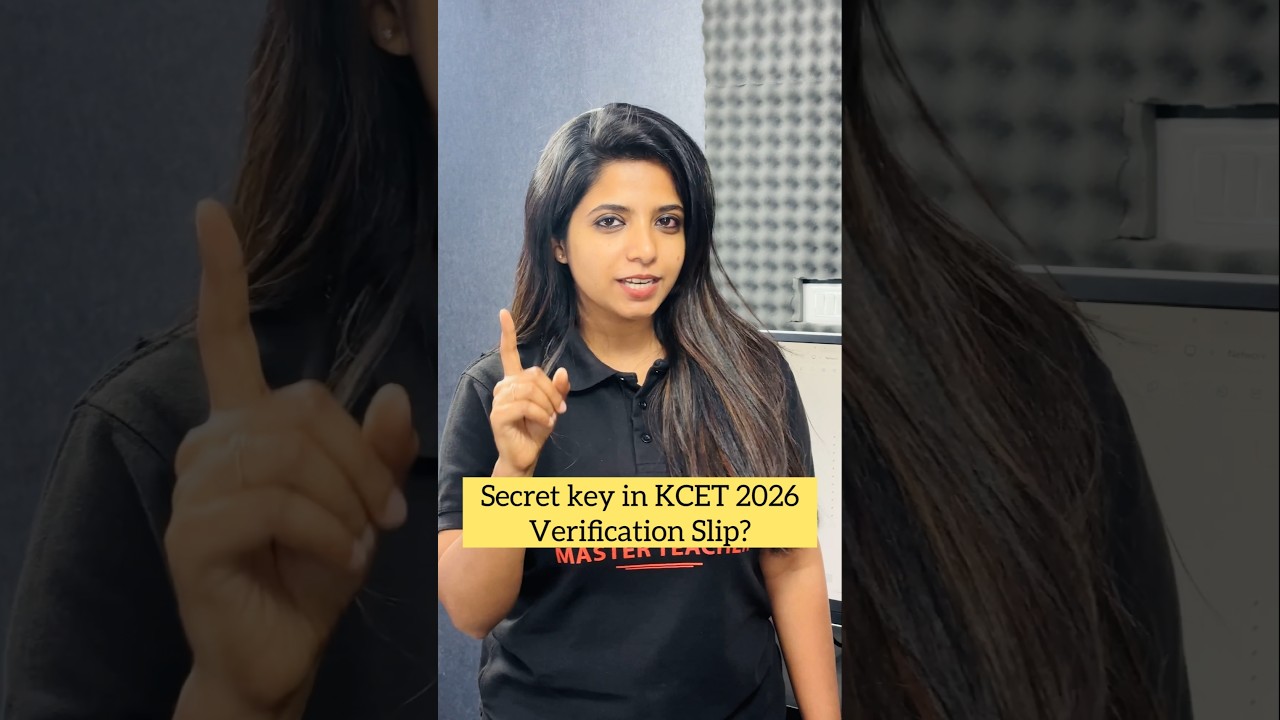 ✅ KCET 2026 Verification Slip Secret Key &ndash; Don't Miss This! | Jasmine Mam #shorts