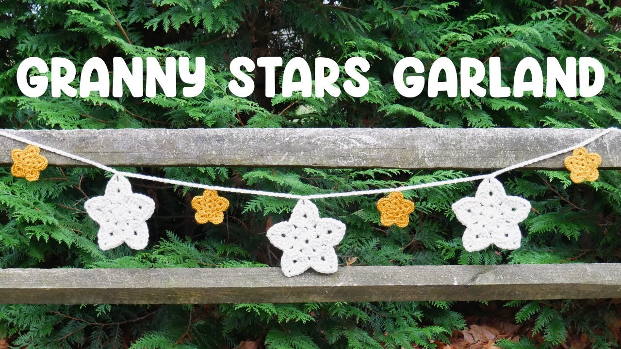⭐ Sparkling GRANNY STARS Garland (Easy & Beautiful!)