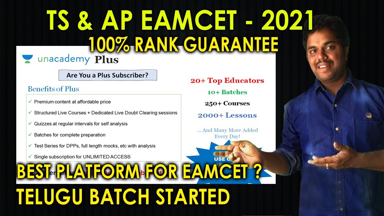 How to Get Good EAMCET Rank | Unacademy | AP EAMCET 2021 | TS EAMCET 2021 | Purushotam Academy