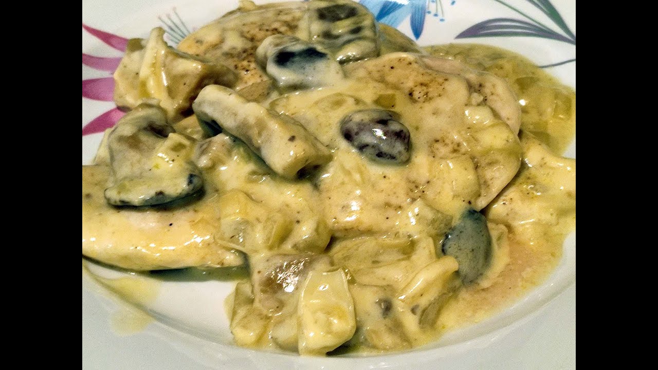 PECHUGAS de pollo en SALSA DE SETAS, al estilo de Mariaje