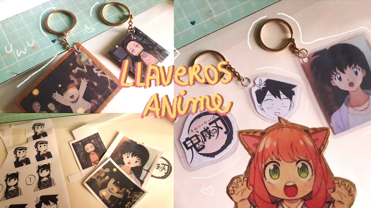 ✨Como hacer llaveros caseros / Versión anime /🌱Manualidades anime para decorar tu mochila