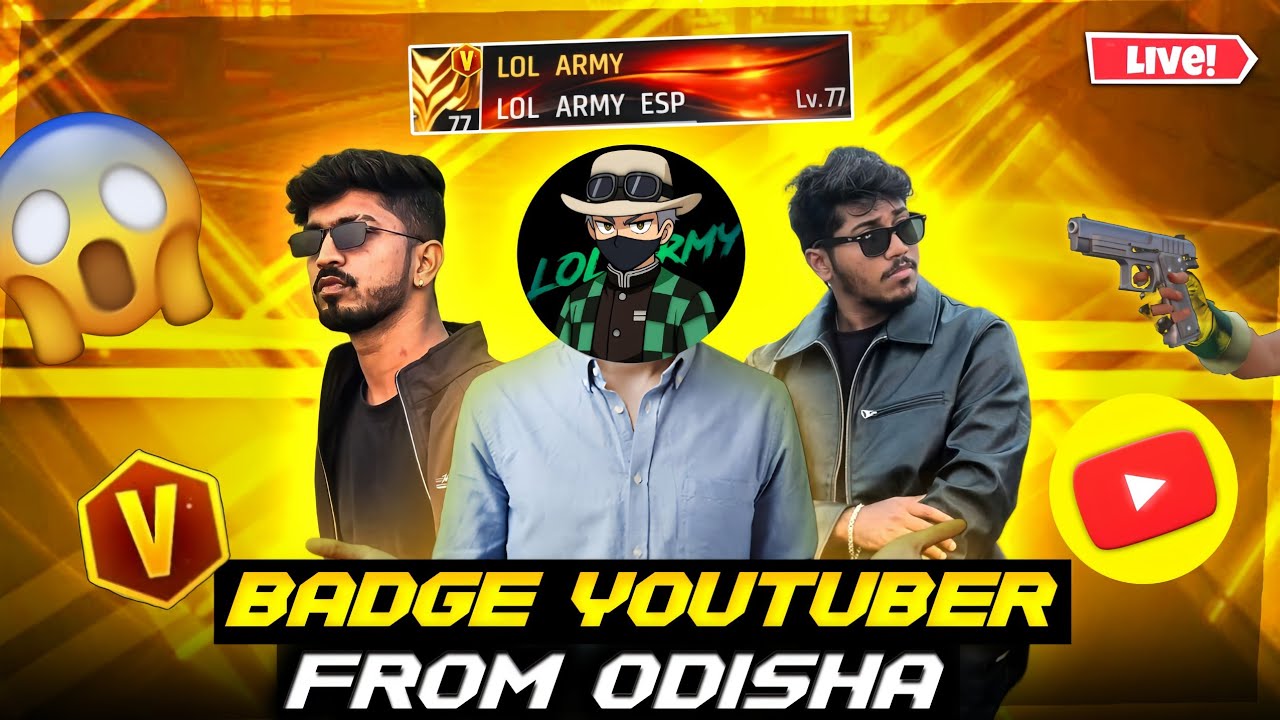 LIVE 🔴 Free Fire With LOL ARMY || 1 vs 2 guild test join now#freefire #live