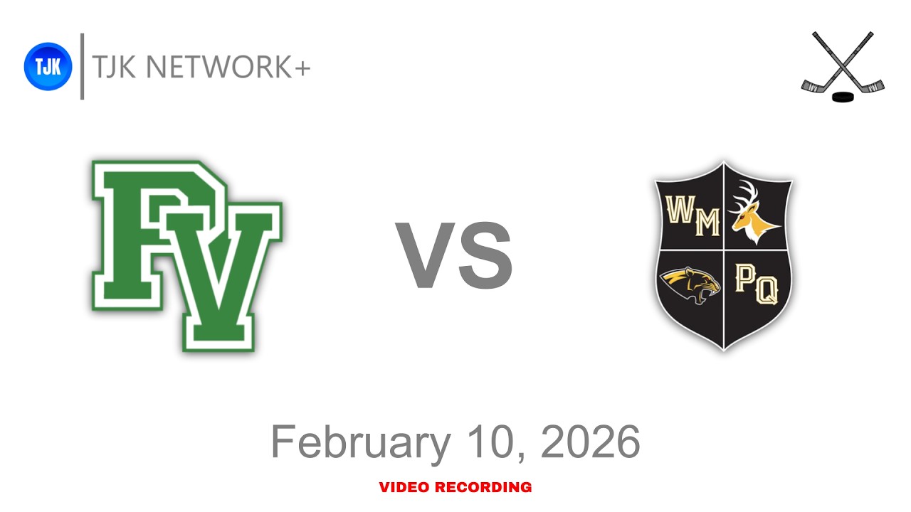TJK NETWORK+ PRESENTS: Ice Hockey - Pascack Valley VS WMPQPL Official Game Recording (02/10/2026)