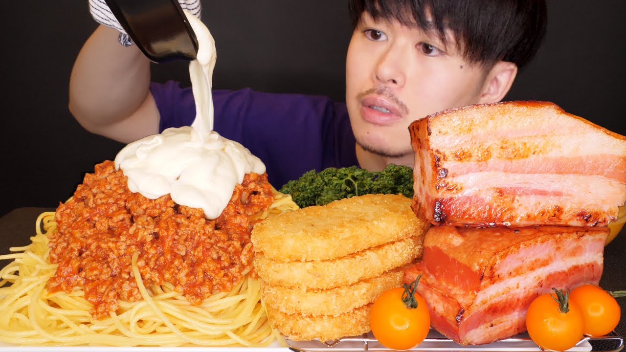 ASMR スパゲッティとハッシュブラウン HASH BROWNS, SPAGHETTI | EATING SOUNDS | MUKBANG | 먹방 | 咀嚼音