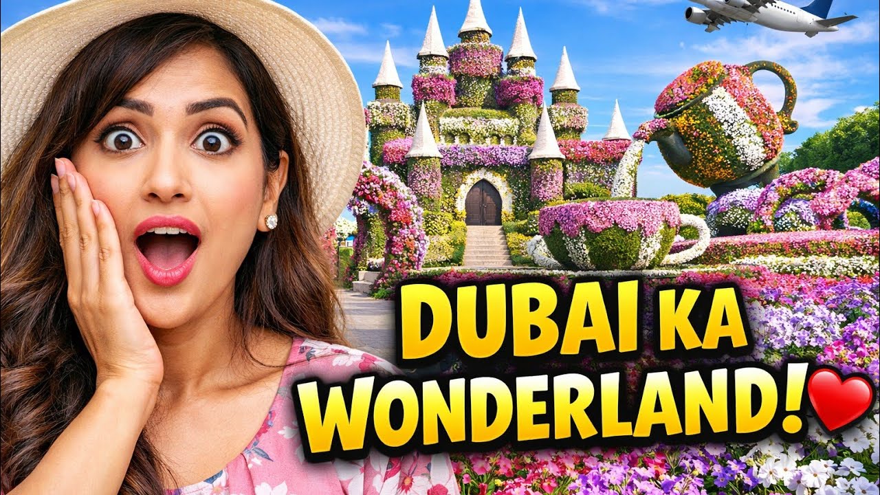  Dubai Miracle Garden 🌸 | World’s Largest Flower Garden Tour #uae #dubaivlog #miraclegarden #dubai 