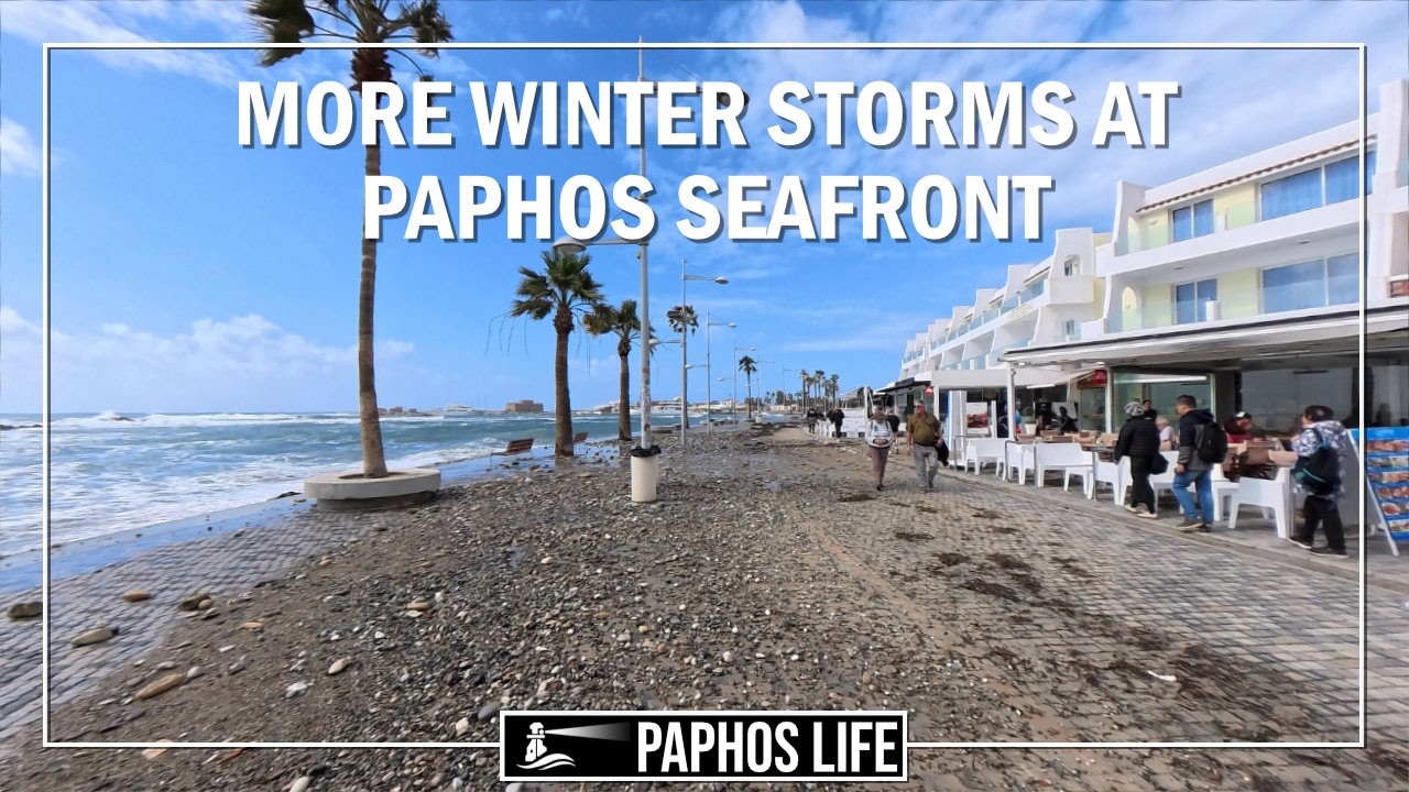 More Winter Storms at Paphos Seafront
