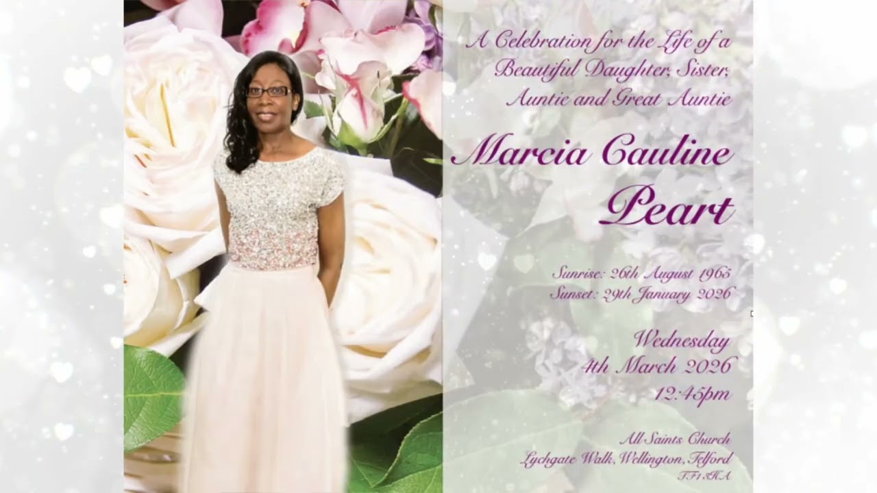 Celebration service for the life of Marcia Cauline Peart