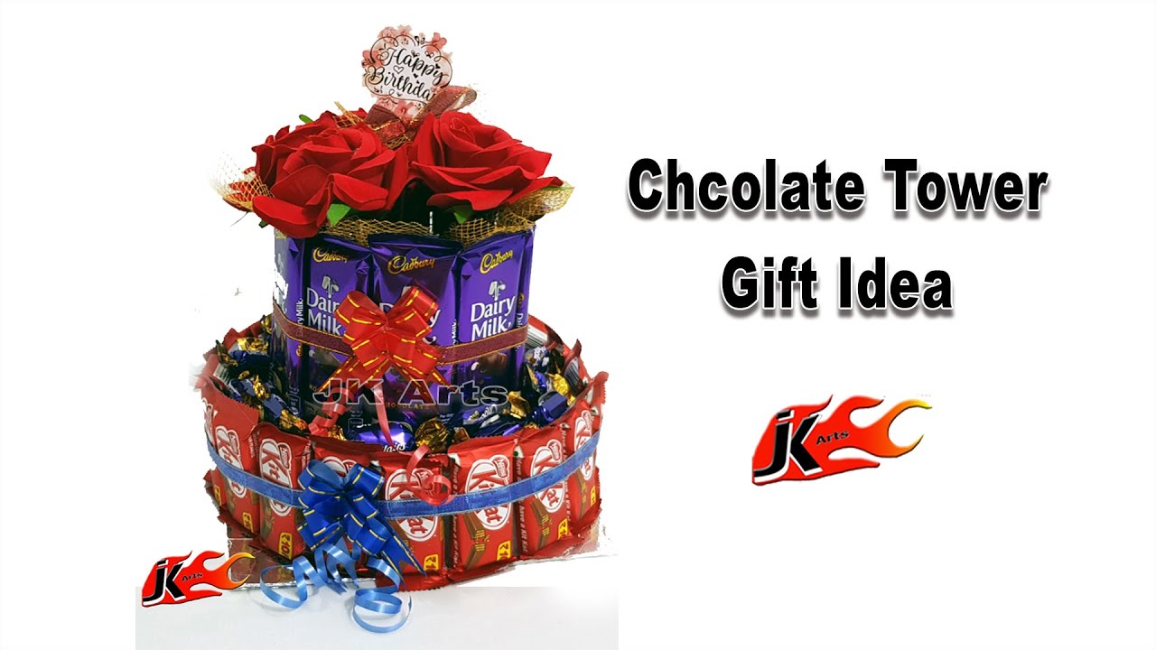 Happy Chocolate Day | Valentine's Day Gift Idea | Chocolate tower tutorial | JK Arts 1831