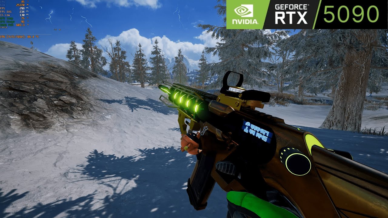 PUBG: 4k : RTX5090 - AMD 9800x3D - 64GB ram - Max Settings
