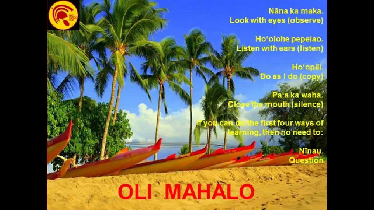 Learn the Oli Mahalo Chant from  Native Hawaiian Cultural Practitioner Vene Chun
