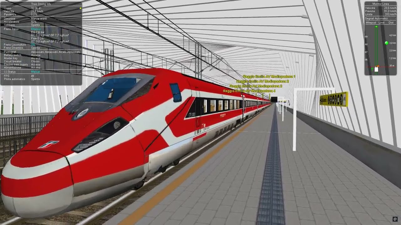 Viaggio da Firenze S.M.N. a Milano C.le con il Frecciarossa 1000 via AV 2Pt.
