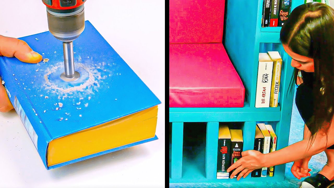 10 idee fai da te di scaffali per libri | Come costruire una libreria per un topo da biblioteca