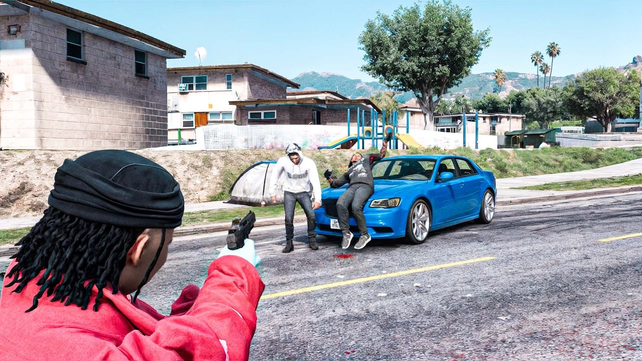 Bouncing out in there face in GTA 5 RP!