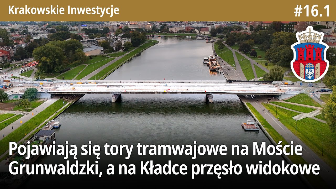 #16.1 Przelot nad przebudową Mostu Grunwaldzkiego w Krakowie na koniec Września 2025 - KI