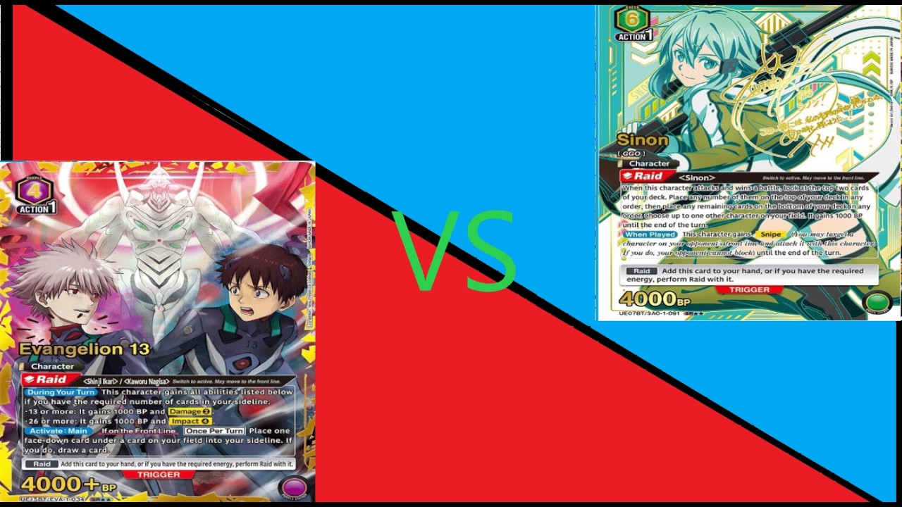 Union Arena Locals 02/21 Finals Green SAO (Sinon) vs Purple Evangelion (Eva 13 Hybrid)