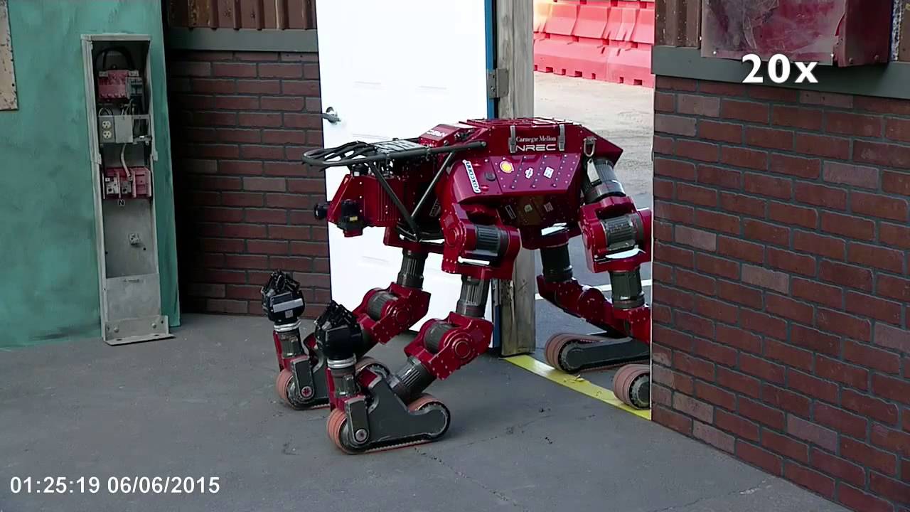 CHIMP Robot Full Run at DARPA Robotics Challenge Day 1