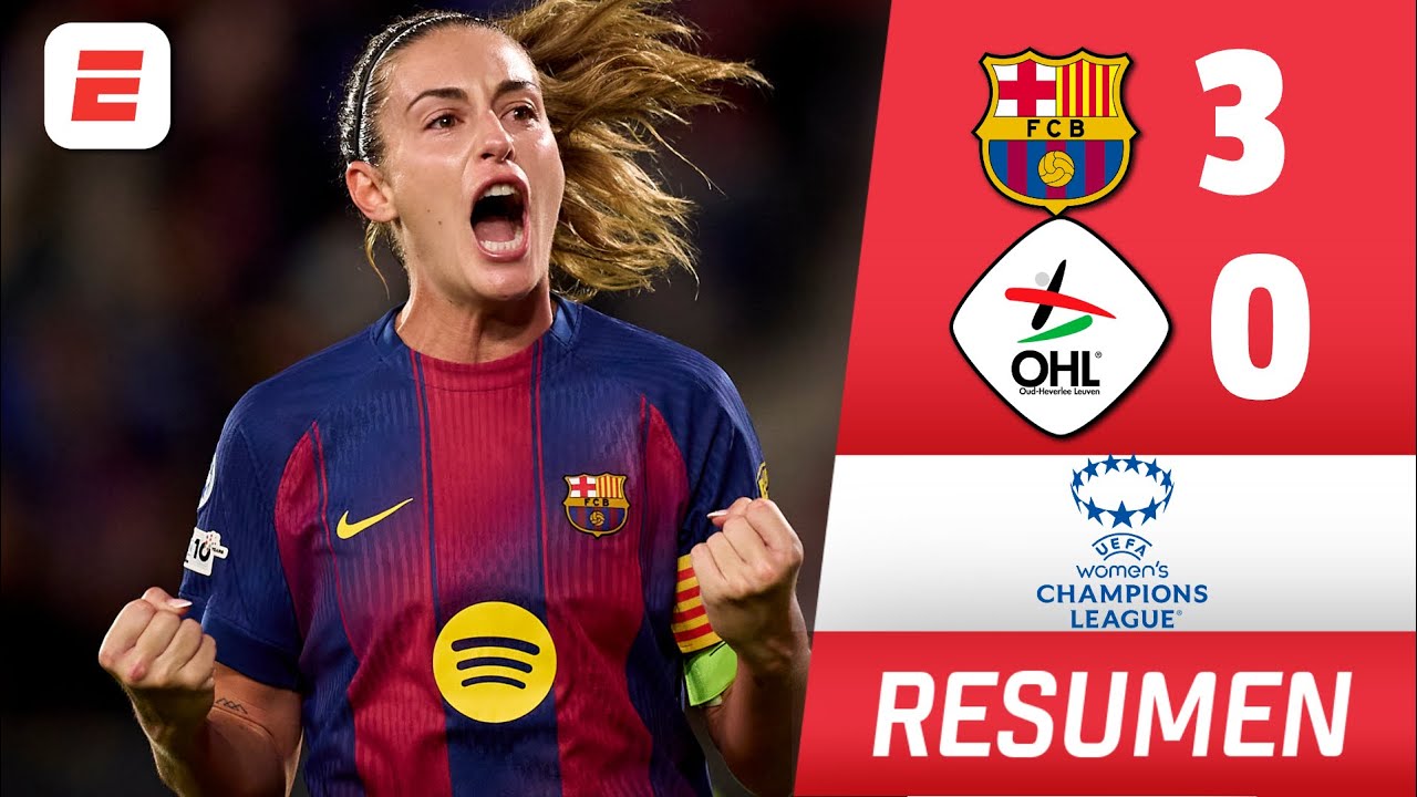 BARCELONA ES UNA APLANADORA. Goleó 3-0 a Leuven y RECUPERÓ el liderato | Champions League Femenina
