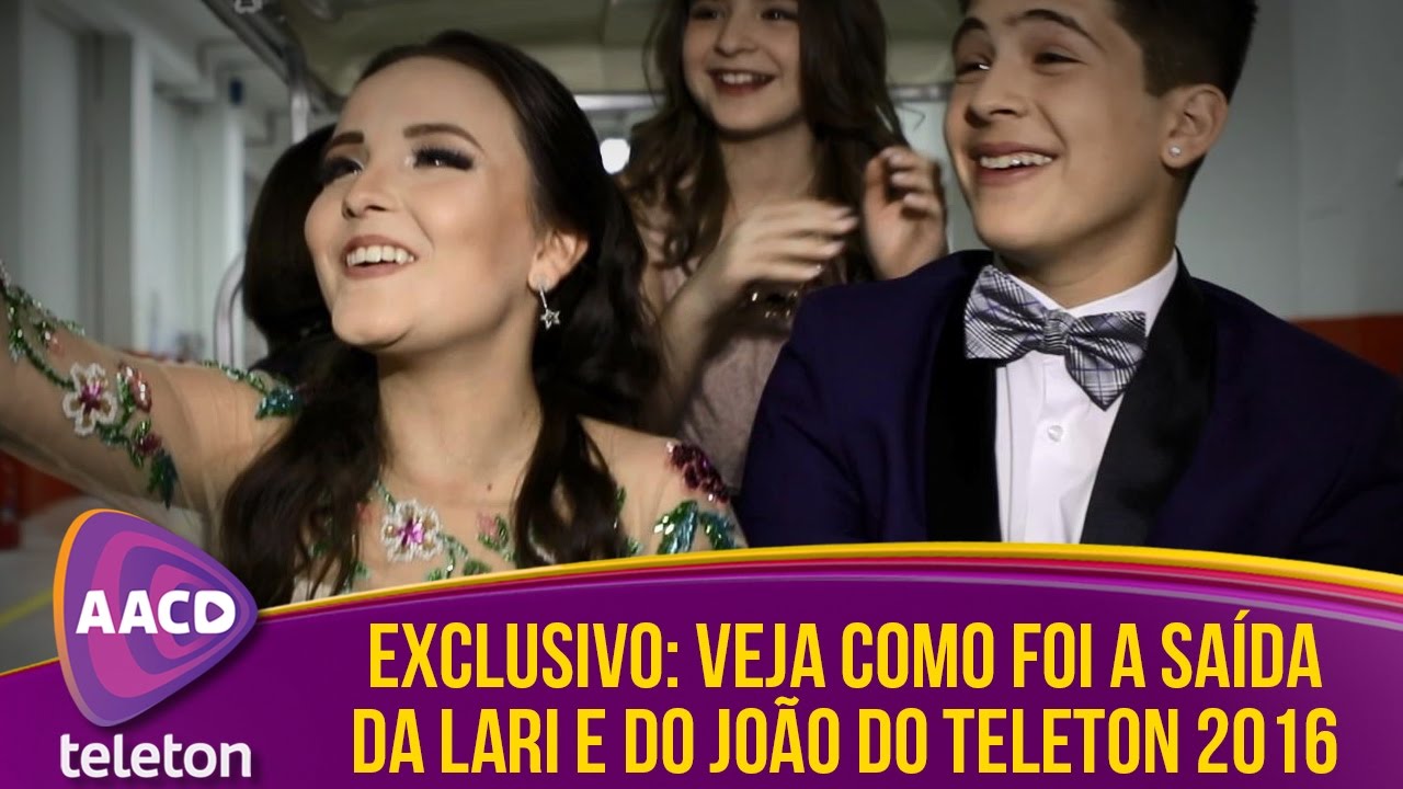 Teleton 2016 - Exclusivo: Larissa Manoela e João Gui na saída do Teleton 2016