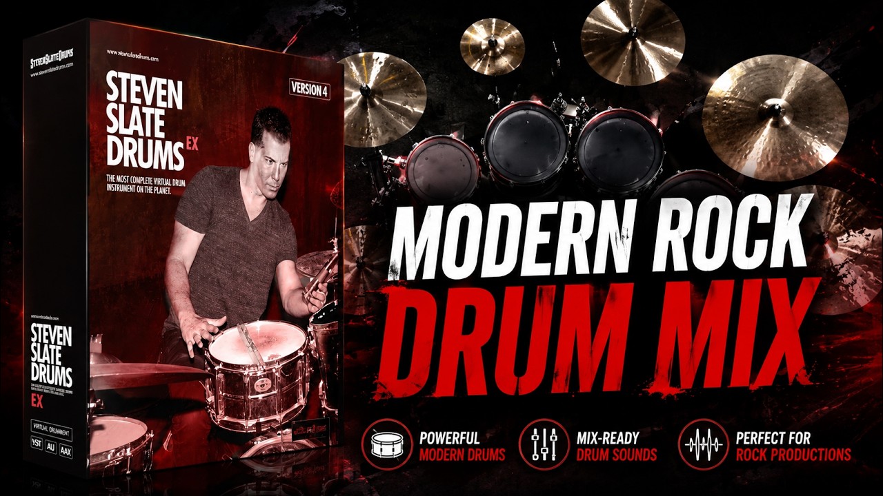SSD4 - Steven Slate Drums 4 EX  - Modern Rock Drum Mix