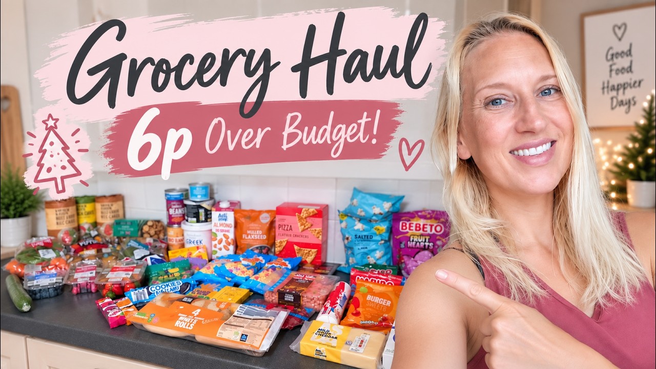 GROCERY HAUL | I Went 6p Over Budget! 😱 + Christmas Shopping | UK Family Grocery Haul
