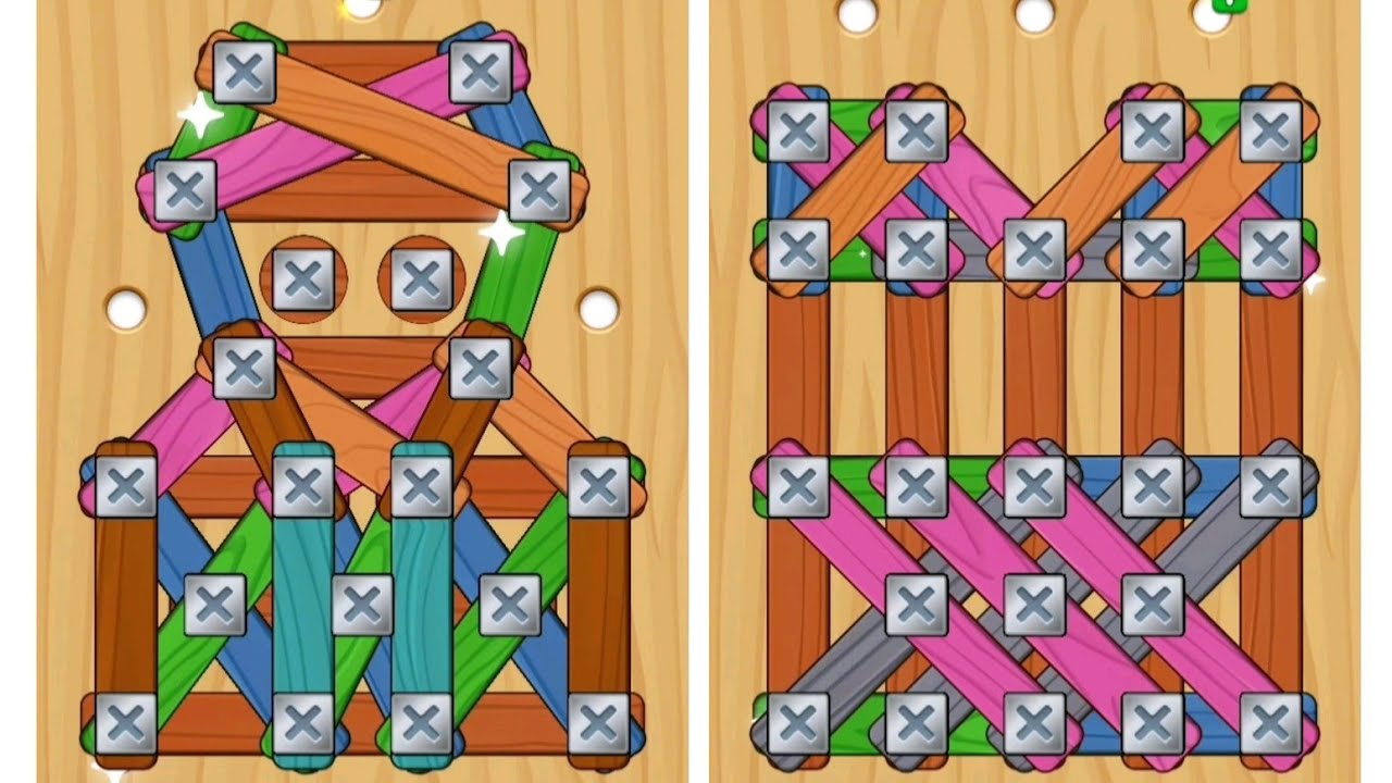Wood Screw Puzzle level 263 and 264