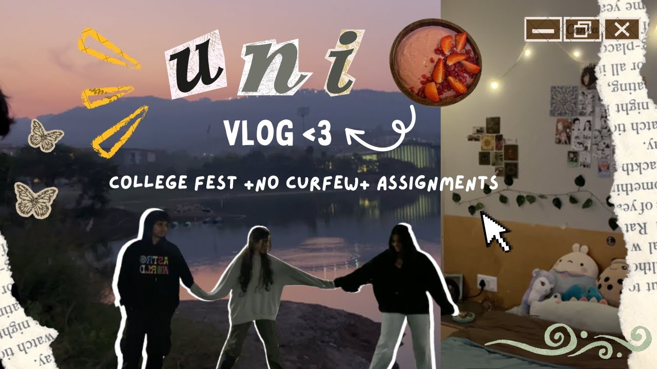 less stressful week in uni🎀 || ft. college fest + no curfew+ assignments 🫶👾🧯