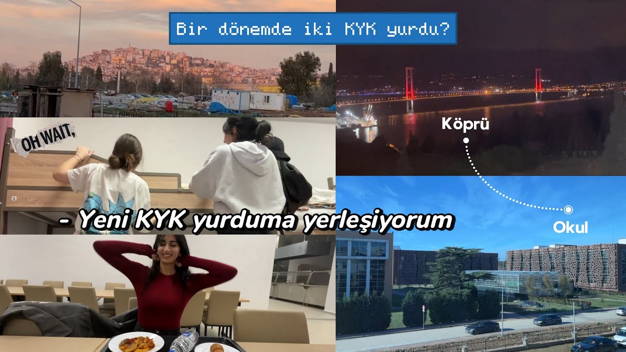 Yeniden KYK yurduna yerleşiyorum | Yeni yapılan KYK yurdu ve 6 kişilik oda turu