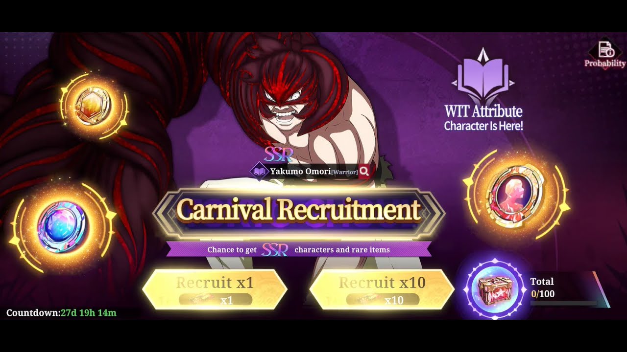 YAMORI - 300 Summons - Yakumo Omori Warrior - Carnival Recruitment - Tokyo Ghoul Break The Chains