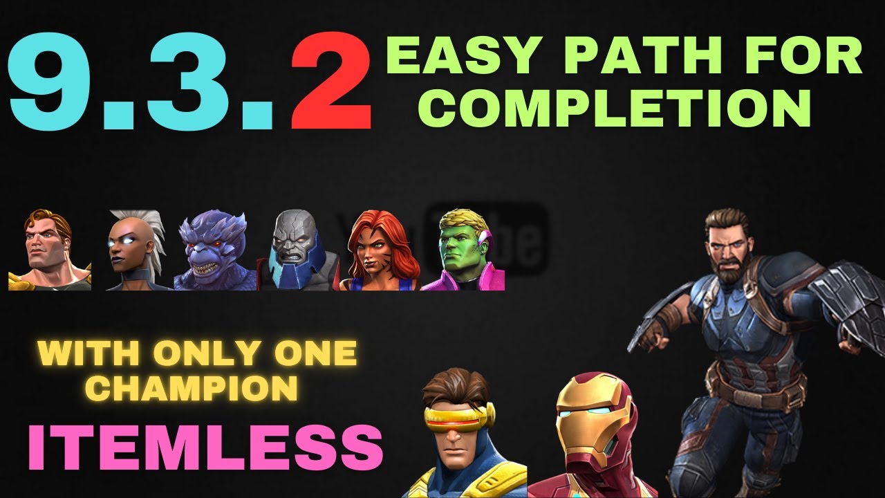 Act 9.3.2 Easy Path For Completion, Itemless With Only One Champion hearthackermcoc