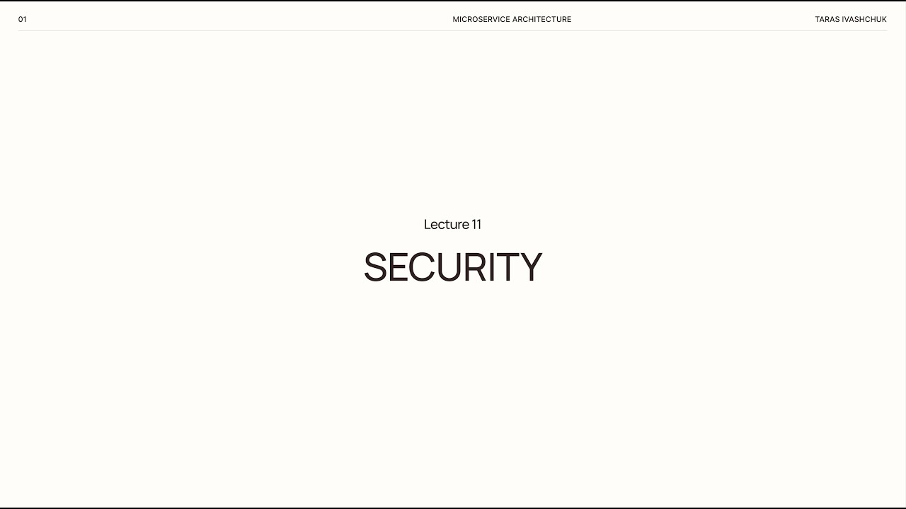 Lecture 11. Security