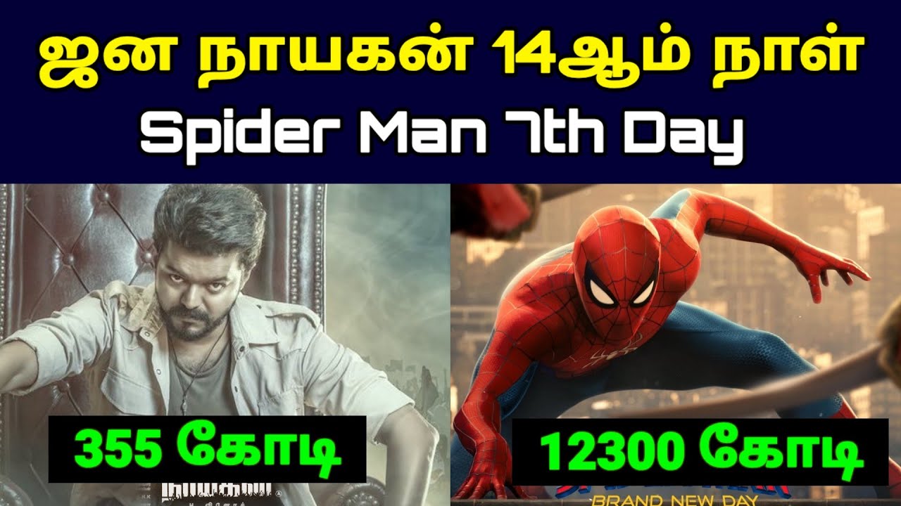 Jananayagan Movie 14th Day Box Office Collection | Spider Man Brand New Day 7th Day