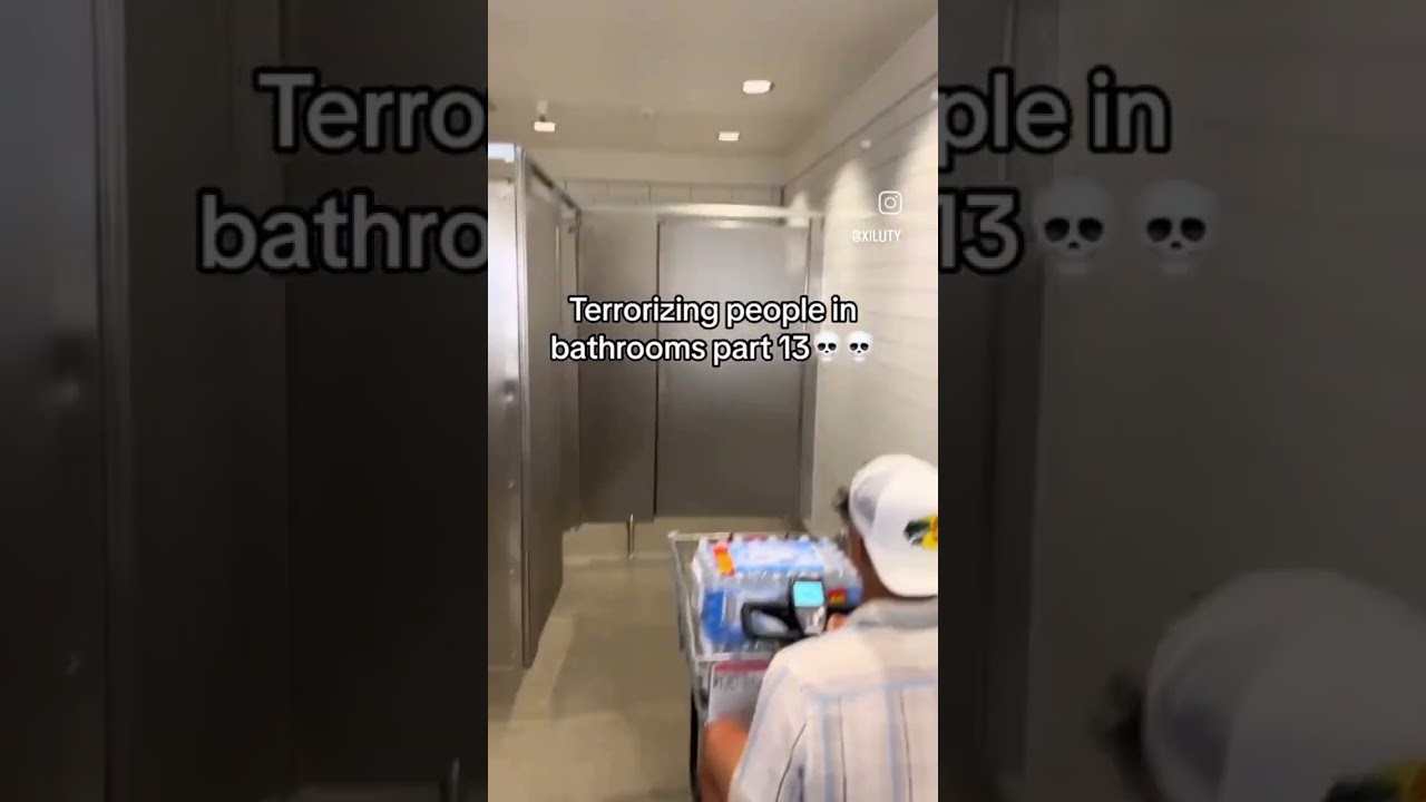 terrorising people in bathrooms part 13 #prank