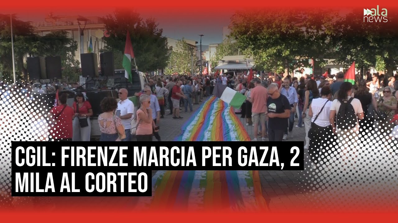 A Firenze in migliaia sfilano al corteo per Gaza della Cgil