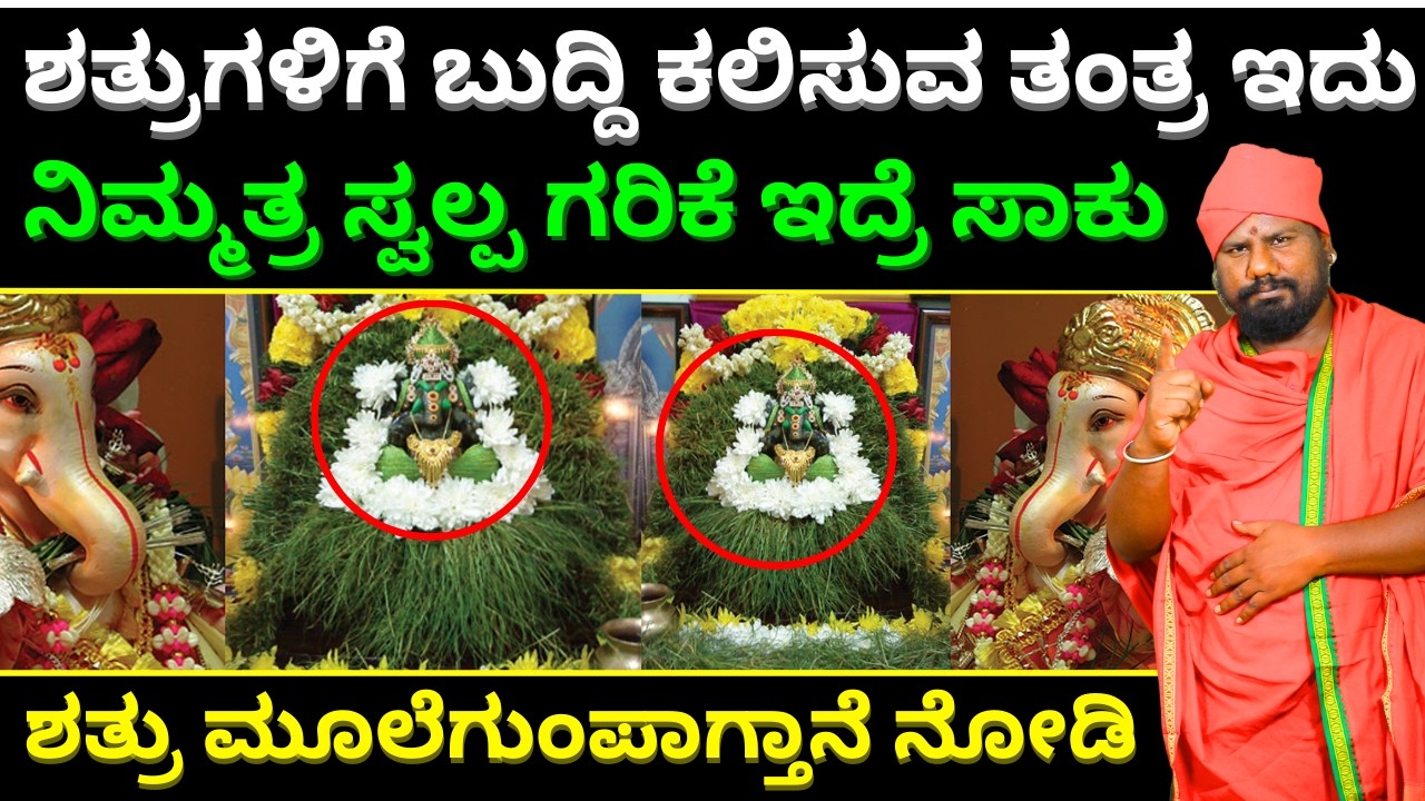 ಶತ್ರು ಮೂಲೆಗುಂಪಾಗ್ತಾನೆ ನಿಮ್ಮತ್ರ ಸ್ವಲ್ಪ ಗರಿಕೆ ಇದ್ರೆ ಸಾಕು || GIRIDHAR BHAT  || TV KANNADA