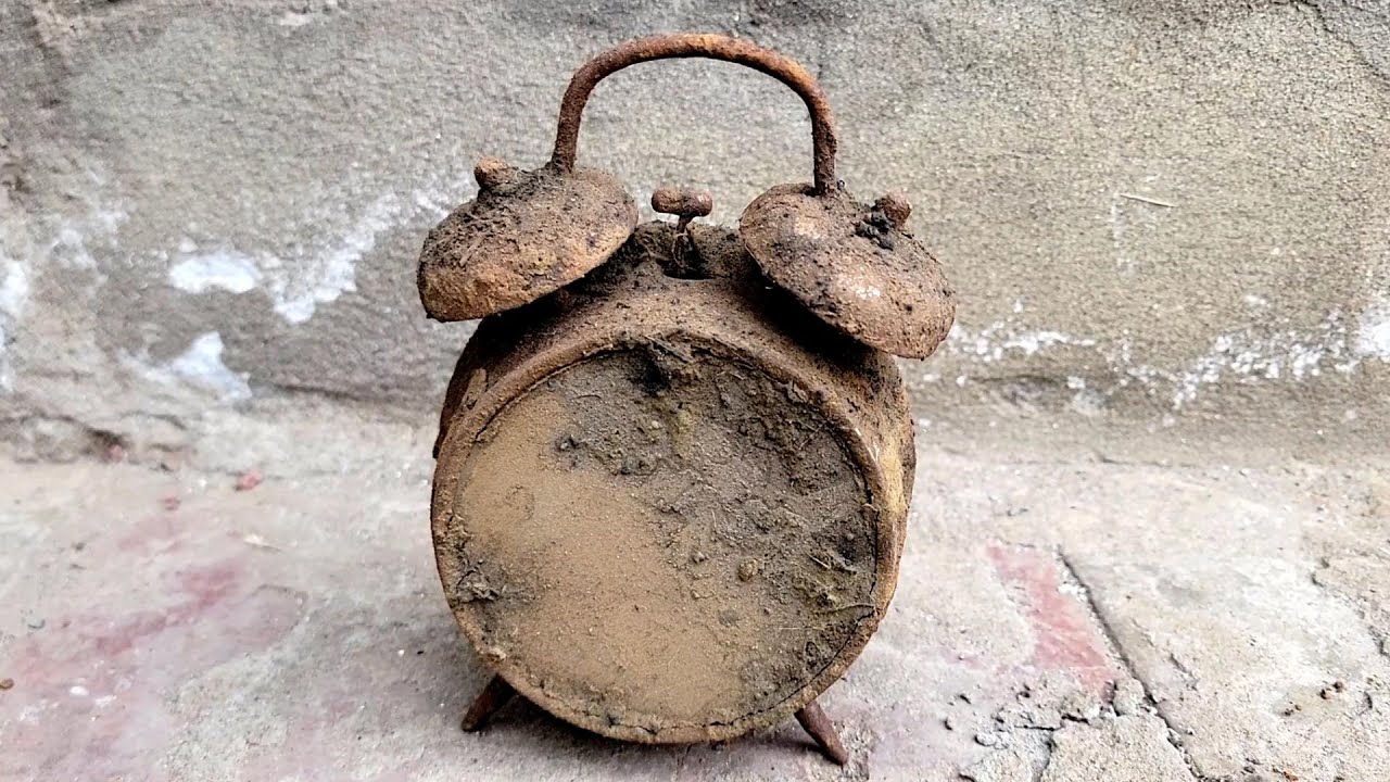 Clock Rust Removal: Antique German Radium Alarm Clock Satisfying Restoration & Repair