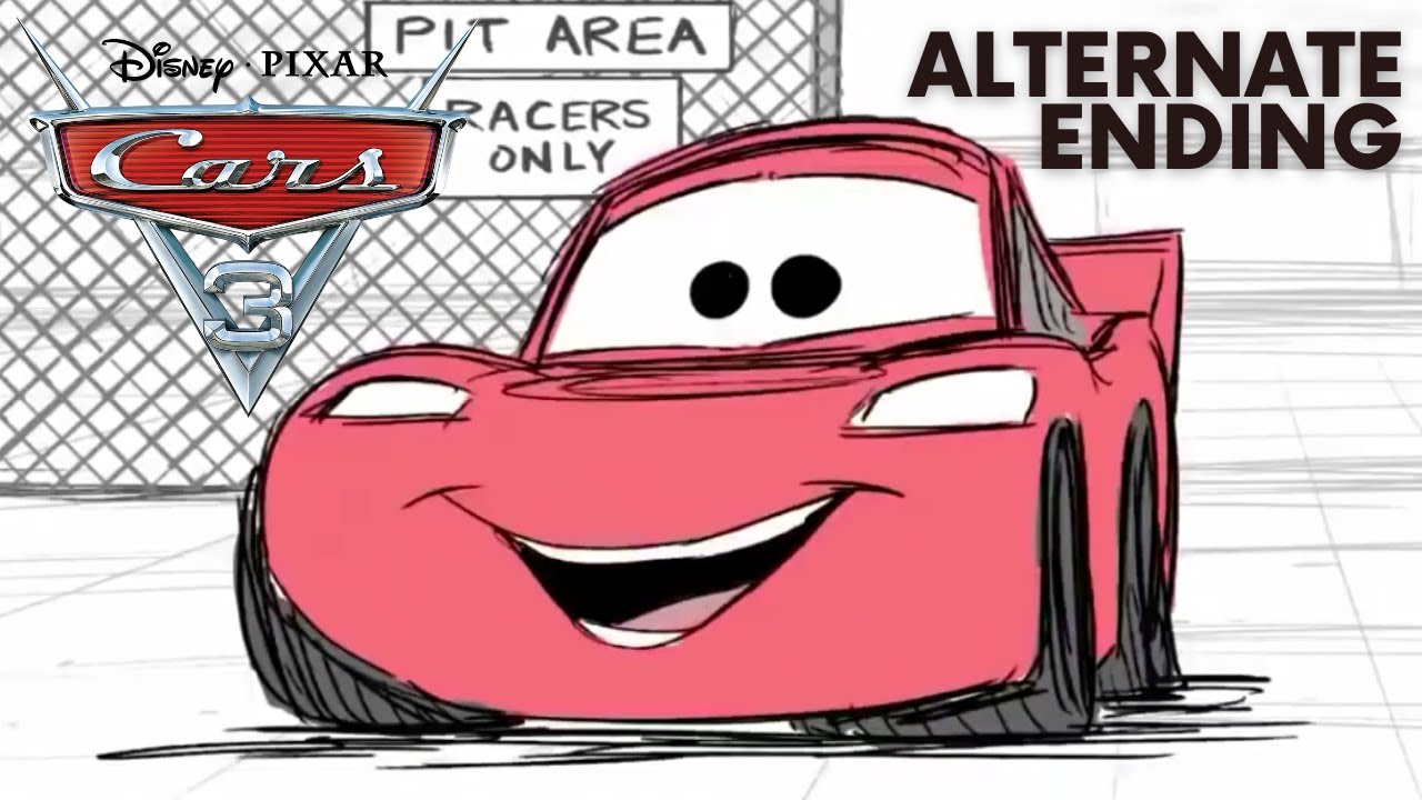 Disney&bull;Pixar Cars 3 Alternate Ending | Lightning McQueen Races with Dinoco